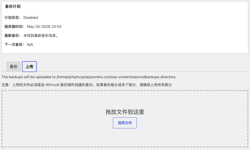 备份文件上传